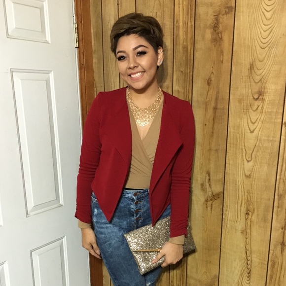 Camel suede crop top - Picture 4 of 5